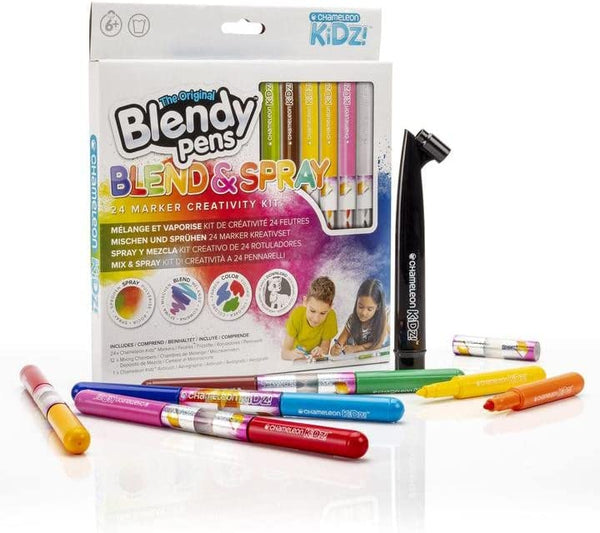 Chameleon Kidz Blendy Pens Blend & Spray Creativity Kits (4-24 Markers Kits)