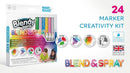 Chameleon Kidz Blendy Pens Blend & Spray Creativity Kits (4-24 Markers Kits)-34