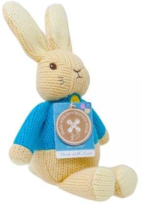 Peter Rabbit and Flopsy Plush Toy  Deluxe Hand Knitted Set - Rainbow Designs