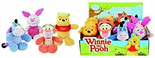 Disney Simba 6315875001 Winnie the Pooh Flopsies Soft Plus Toys - Tigger, Eeyore, Piglet, Pooh