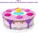 Polly Pocket GYW06 Birthday Cake Countdown for Birthday Week, Birthday Cake Shape & Package, 7 Play Areas, 25 Surprises, Multicolor