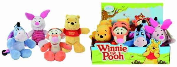Disney Simba 6315875001 Winnie the Pooh Flopsies Soft Plus Toys - Tigger, Eeyore, Piglet, Pooh