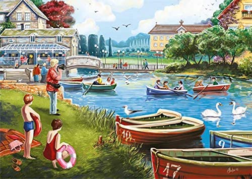 Jumbo 11252 Falcon de Luxe-The Boating Lake 1000 Piece Jigsaw Puzzle
