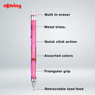 rOtring Visuclick Mechanical Pencils | 0.5 mm | 2 Count | With 24 HB Leads