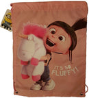 Fluffy Unicorn Agnes Despicable Me Drawstring Swim Bag Pump Bag-1