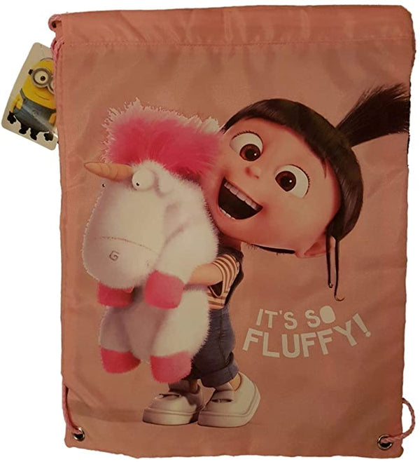 Fluffy Unicorn Agnes Despicable Me Drawstring Swim Bag Pump Bag
