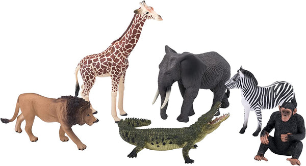 MOJO Safari Premium Hand Painted Animal Play-set 6 Figures