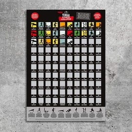 A2 Scratch Off Wall Poster - Mindfulness, Fitness, Cult Movies, Horror Movies