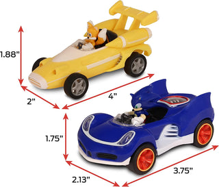 NKOK Sonic Transformed All-Stars Racing Pull Back Action: Tails and Sonic Hedgehog