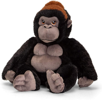 Gorilla Plush Toy  100% Recycled Eco Soft Teddy - Keel Keeleco SE6174 20cm - 0