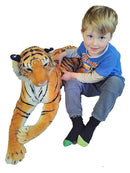 Deluxe Paws Medium Brown Tiger Stuffed Soft Plush 140cm-3