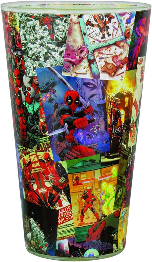 Deadpool Glass Tumbler & Paladone Lenticular Coaster 4-Pack Products Officially Licensed Merchandise
