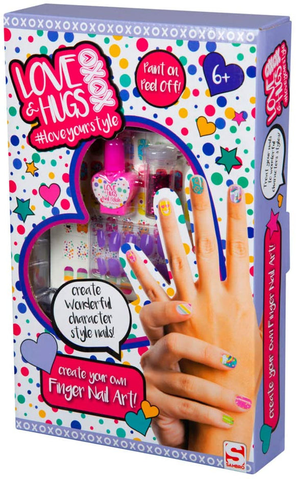 Sambro - Love and Hugs XOXO - Finger Nail Art Set - For Kids 6+