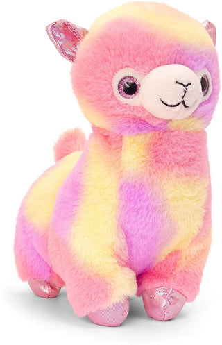 Keel Toys SF2123 Rainbow Llama Soft Toy, Multi-Colour, 15 cm