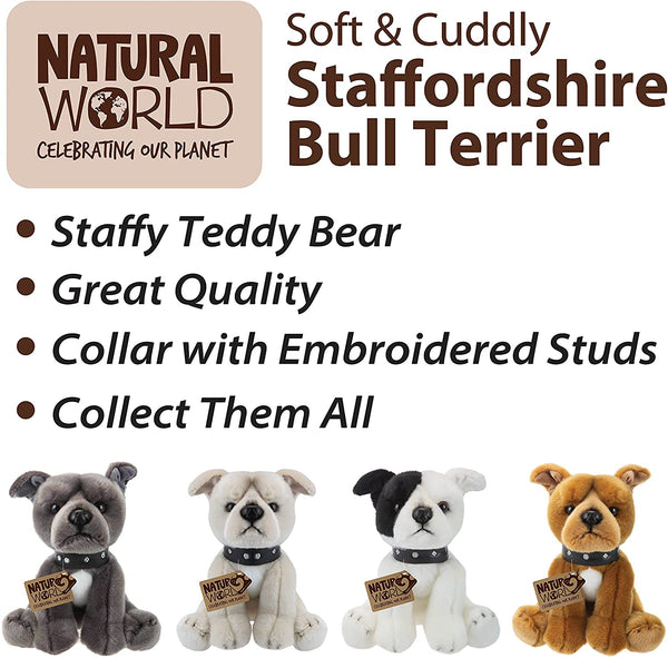 Natural World Premium Staffy Staffordshire Bull Terrier Plush Soft Toy 30cm