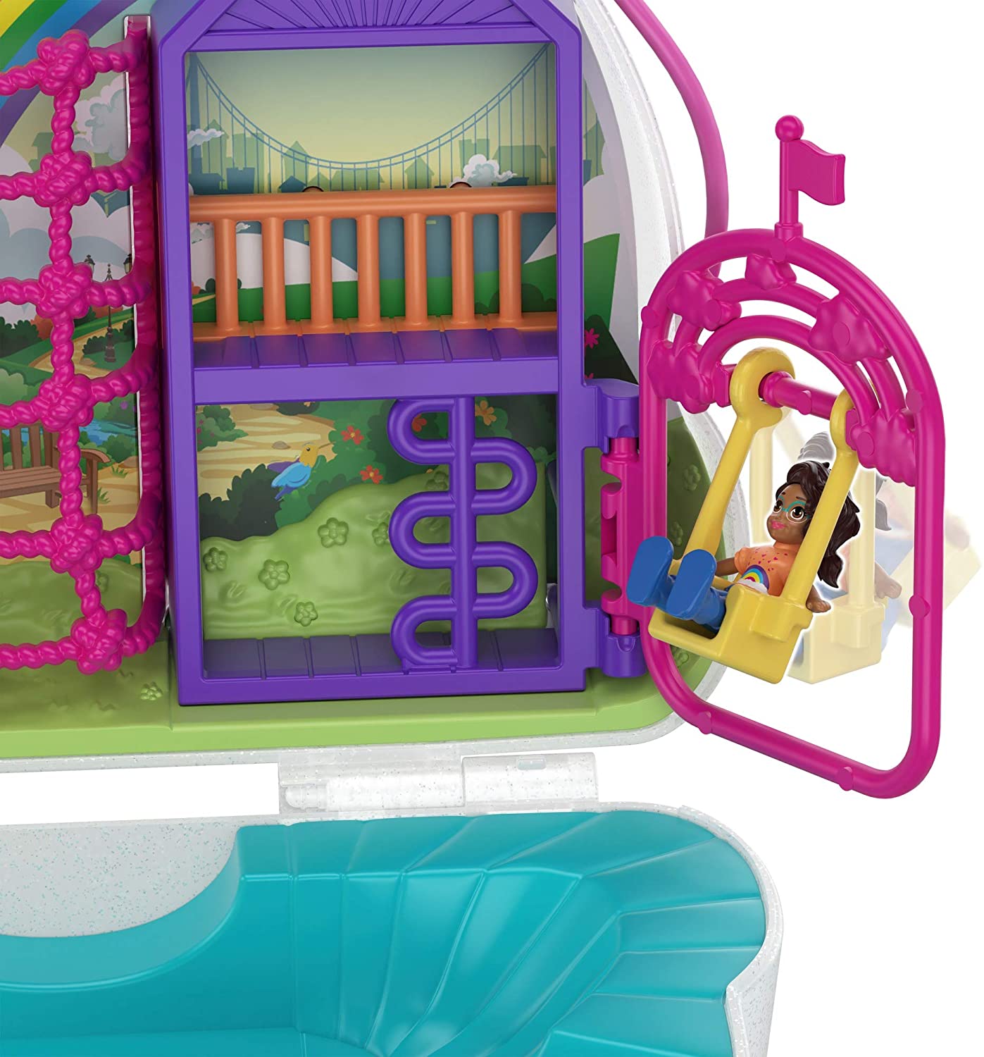 BOX DAMAGE - Polly Pocket GKJ65 Rainbow Dream Purse