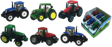 TOMY 1:64 Small Metal Tractor Toy featuring a red die-cast