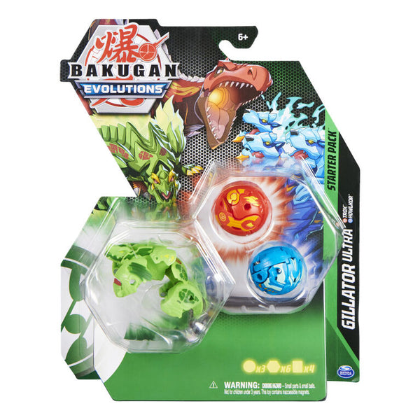 Bakugan Evolutions Starter Pack 3-Pack, Gillator Ultra with Howlkor and Trox