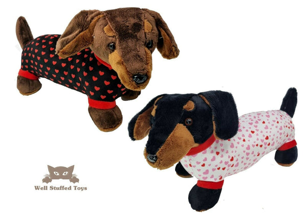 Valentines Plush Dachshund Sausage Dog Soft Toy