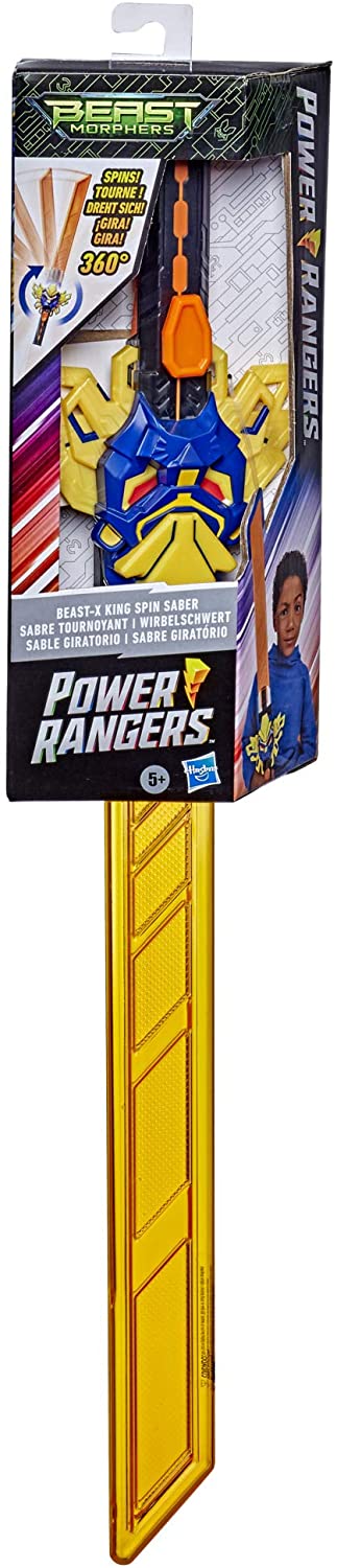 Power Rangers Beast Morphers Beast-X King Spin Saber Toy Roleplay Sword Inspired TV Show for Kids Ages 5 and Up