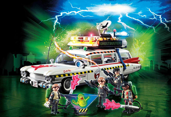 Box Damaged Playmobil Ghostbusters 70170 Ecto-1A with Light and Sound Effects for Children Ages 6+