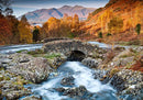 The Lakes Jigsaw Puzzle and - Autumn at Ashness Bridge and Grasmere Cottage 2 x 1000 Piece Collection (Lake District)-3