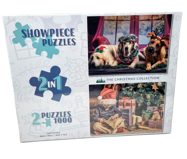 Showpiece Puzzles 2 x 1000 Piece Jigsaw Puzzle Collection - Christmas