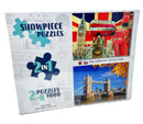 London - Tower Bridge and Collage of London Landmarks 2 x 1000 Piece Jigsaw Puzzle Collection-1