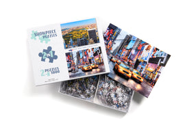 New York Jigsaw Puzzle - Iconic yellow taxi and Central Park from above 2 x 1000 Piece Collection