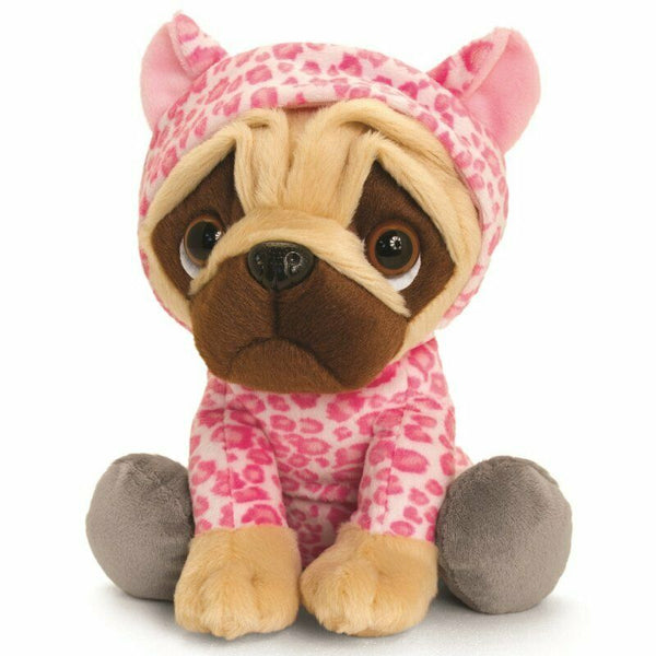 Keel Toys Pugsley Pug Leopard Outfit 14cm