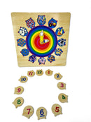 Wooden Puzzle Set of 3 Puzzles - Alphabet , Animals, Clock and Numbers-7