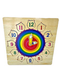 Wooden Puzzle Set of 3 Puzzles - Alphabet , Animals, Clock and Numbers