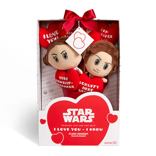 Star Wars Plush Bouquet - Princess Leia and Han - I love You - I know