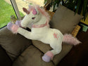 Deluxe Paws Extra Large Silky Soft Unicorn Plush White or Pink