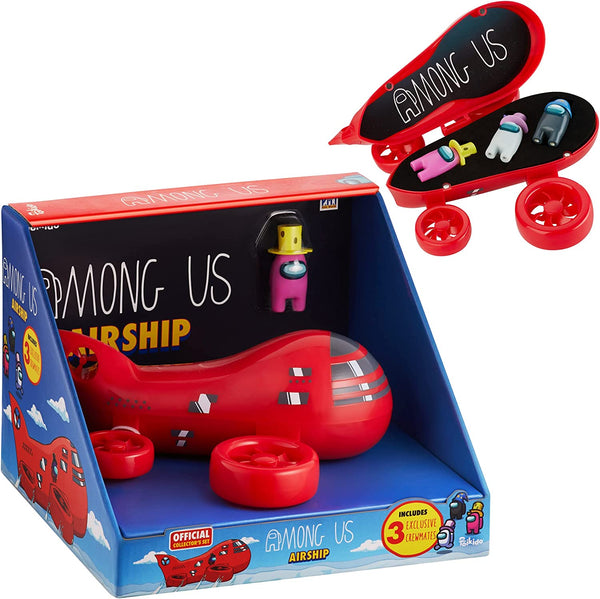 Among Us Airship | Iconic Red Among Us Ship with 3 Unique Among Us Toys