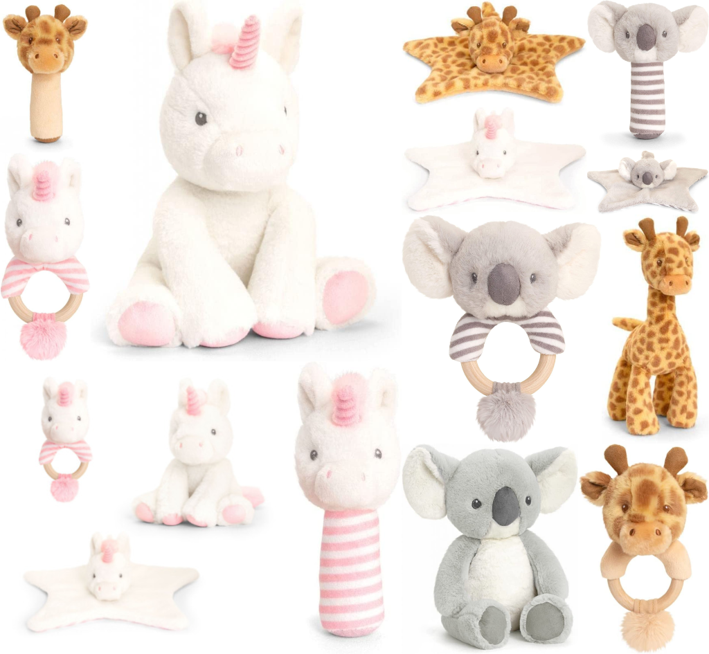 Keel Toys Keeleco 100% Recycled Baby Themed Blankets, Rattles, Plush S ...