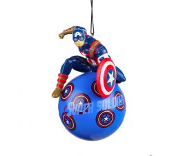 Marvel Christmas Tree Decorations Baubles - Hulk, Thor, Spiderman, Captain America - 0