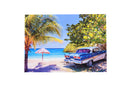 Cuba Jigsaw Puzzle - Vintage classic American car in Havana and Vintage American Car on Beach 2 x 1000 Piece Collection-4