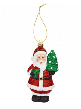 Christmas Decorations Hand Painted Glitter Santa Elf Candy Nutcracker Set of 4 - 0