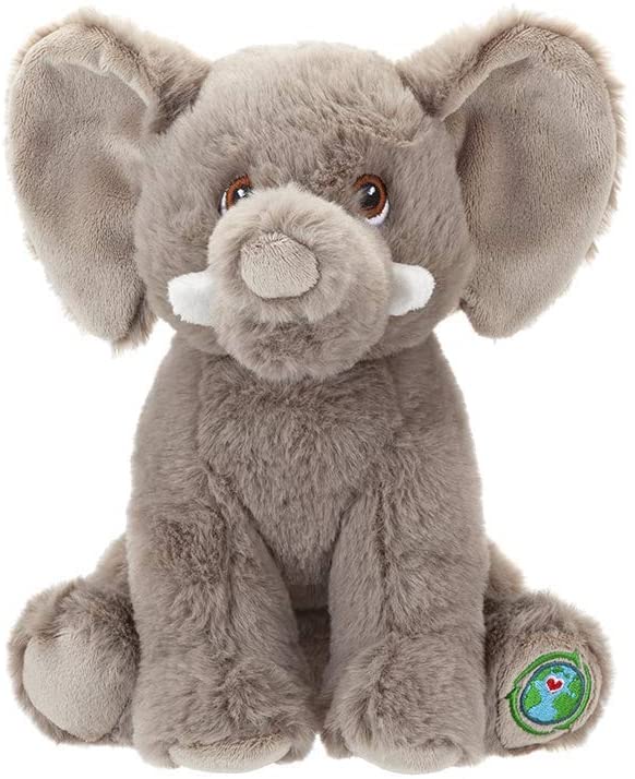 Your Planet 9" Eco Plush Teddy Bear Elephant, Wildlife Soft Toys| Made from 100% Recycled Plastic|Kawaii Plush Cute Plushies| (Elephant)