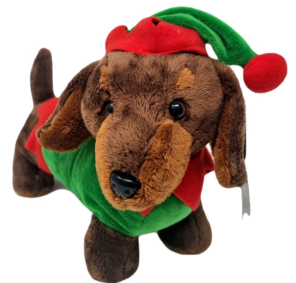 Elf Sausage Dog Festive Plush Soft Toy 30cm / 12"