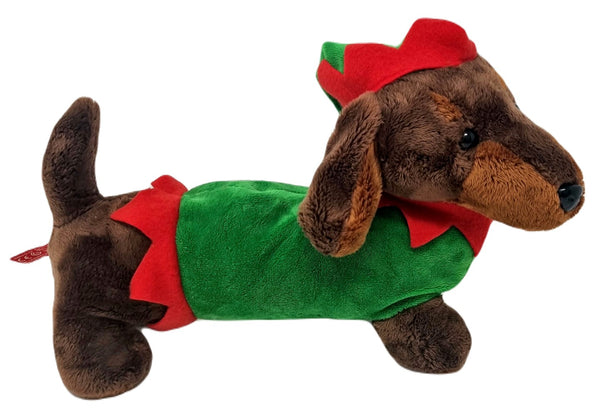 Elf Sausage Dog Festive Plush Soft Toy 30cm / 12"