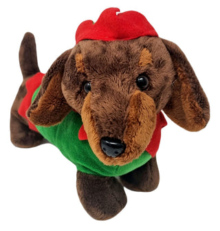 Elf Sausage Dog Festive Plush Soft Toy 30cm / 12"