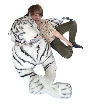 Giant Extra Large Stuffed White Tiger 200cm - 0