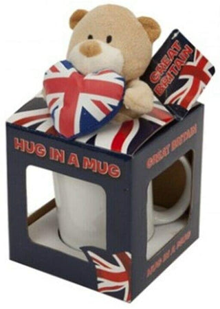 Hug in A Mug, Union Jack Teddy Bear Mug