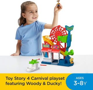 Fisher-Price Imaginext Disney Toy Story 4 Carnival Playset with Woody Mini-Figure