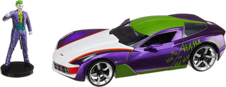 Jada JA31199 DC Comics Super Heroes Hollywood Rides 1:24 2009 Corvette Stingray Concept with Joker Figure