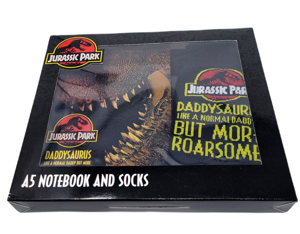 Jurassic Park - Daddysaurus - Notepad and Socks - Slight Outer Box Damage