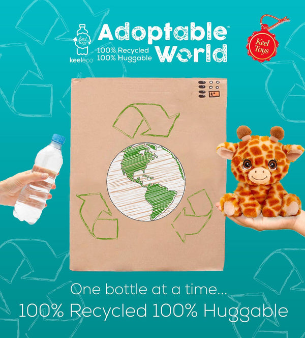 Adoptable World Eco Plush, 100% Recycled LARGE 25cm Dinosaur - Keel Toys