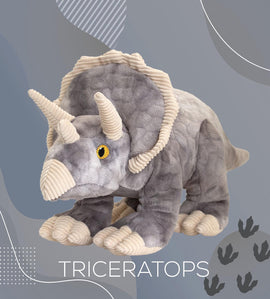 Keeleco 100% Recycled Plush Eco Toys (Triceratops) - 0